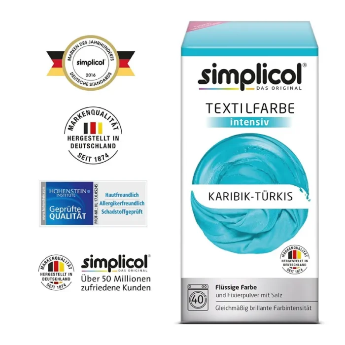 Vopsea Textilă Profesională Simplicol Intensiv Turquise